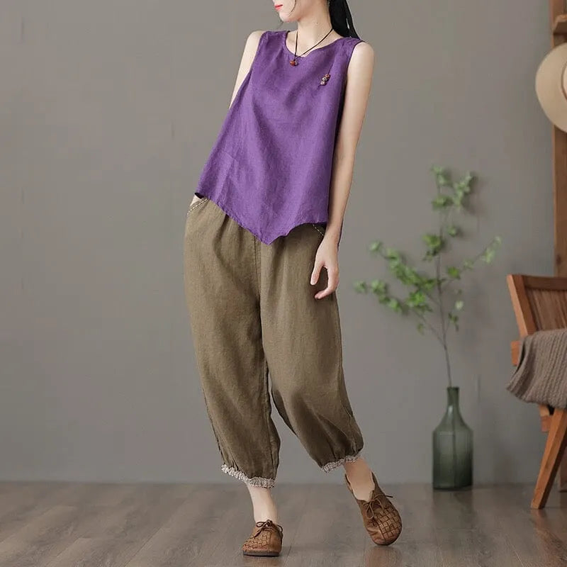 A Vintage Style Pants with Delicate Timeless Details