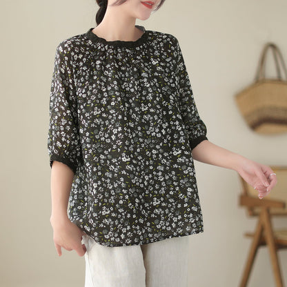 Black/ Floral