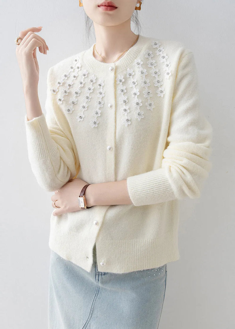 A Vintage Style Cardigan with Delicate Timeless Details