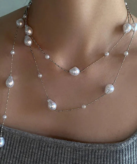 Delicate Artisan Pearl Necklace