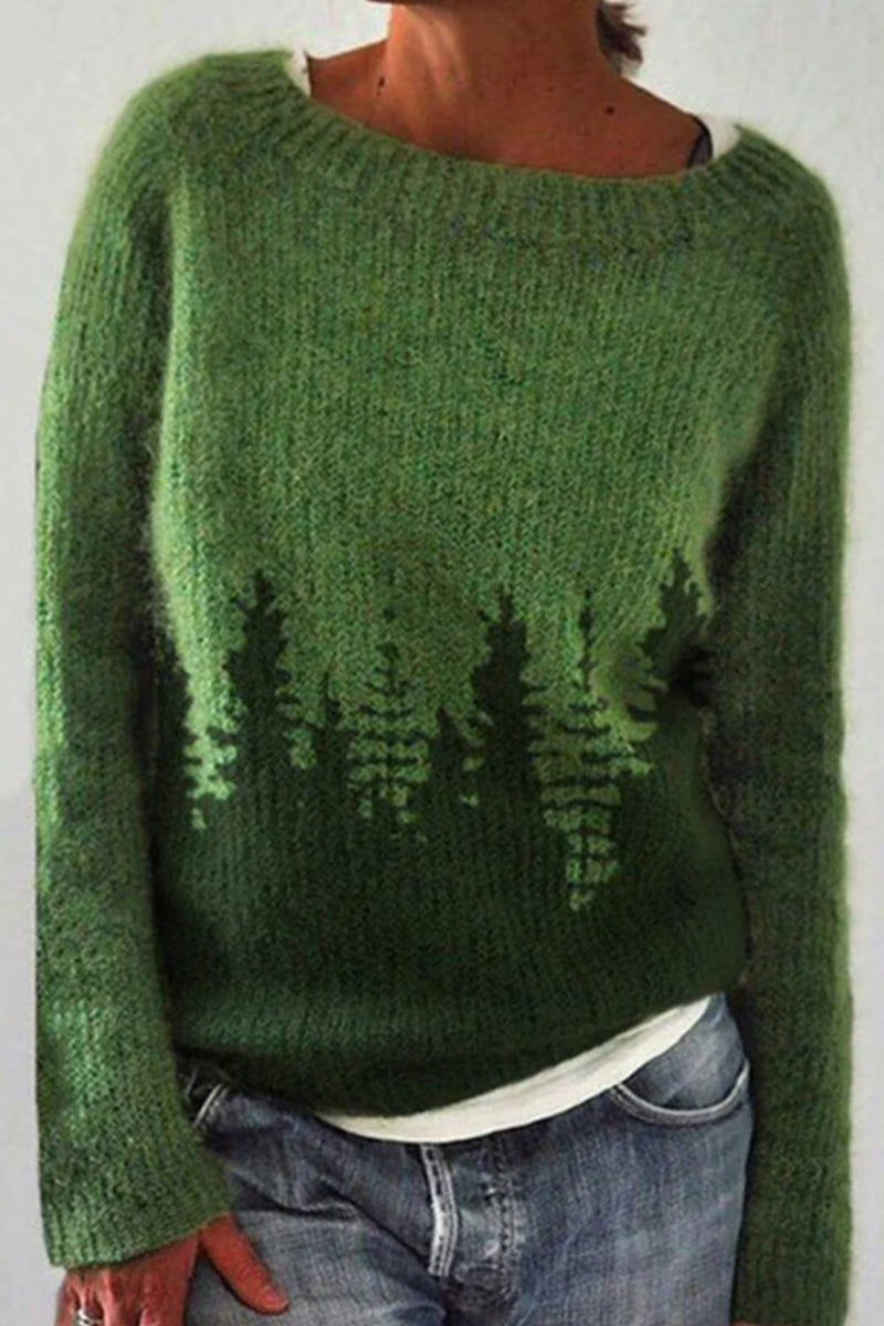 Luisa® | Casual color block sweaters with O-neck and contrast