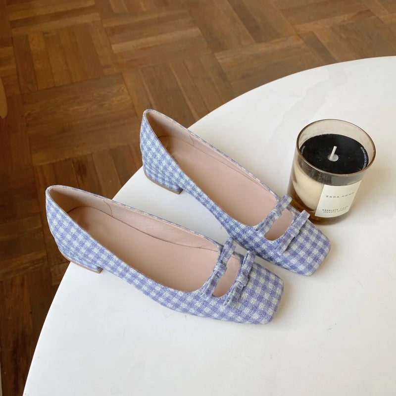 Plaid purple