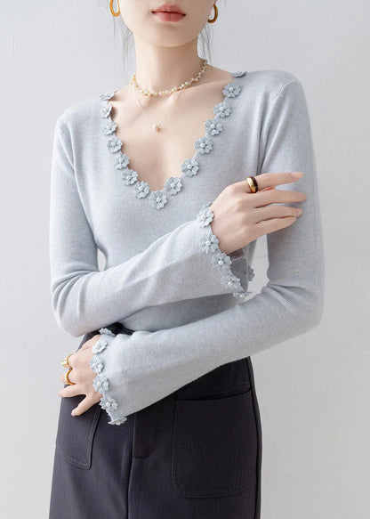 A Vintage Style Sweater with Delicate Timeless Details