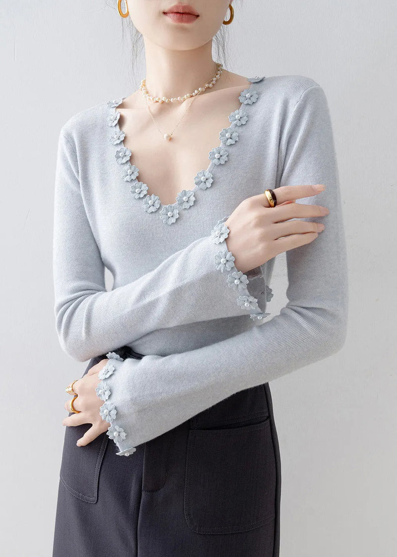 A Vintage Style Sweater with Delicate Timeless Details