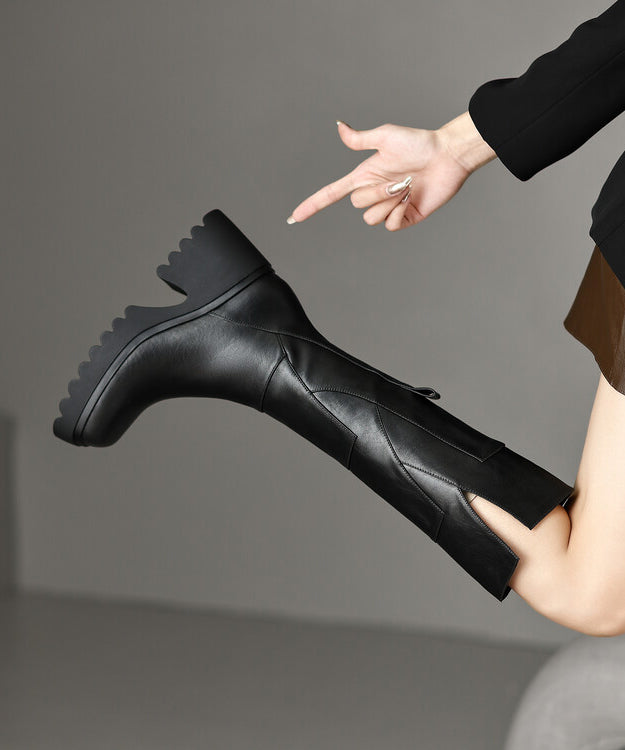 Black Fuzzy Wool Lined